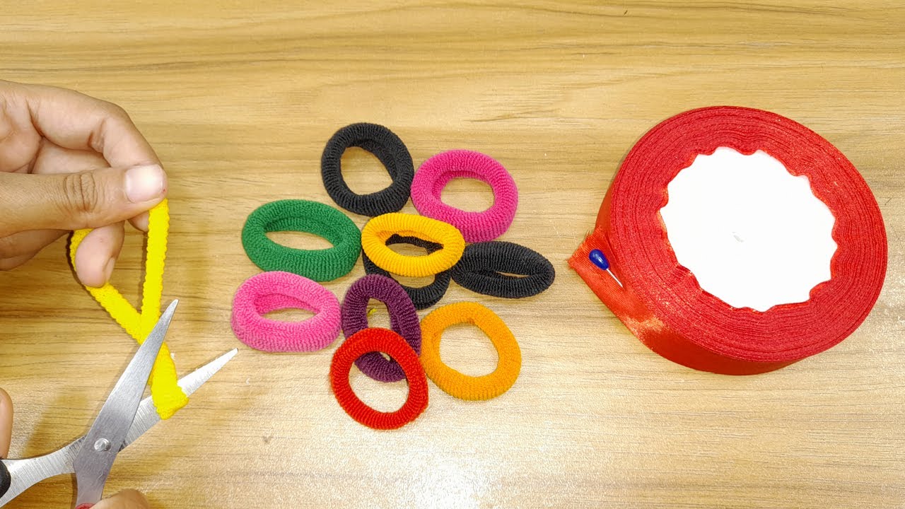 EASY & SIMPLE FLOWER VASE IDEAS WITH WASTE HAIR BAND & DIY THINGS | BEST OUT OF WASTE