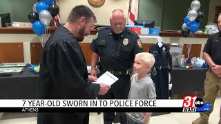 Athens Police swear in 7-year-old as honorary officer