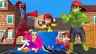 Scary Teacher 3D - Nick Love Tani - NickHulk rescue Tani In Hand Siren Head Funny Game Animation