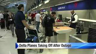 Delta planes taking off after outage