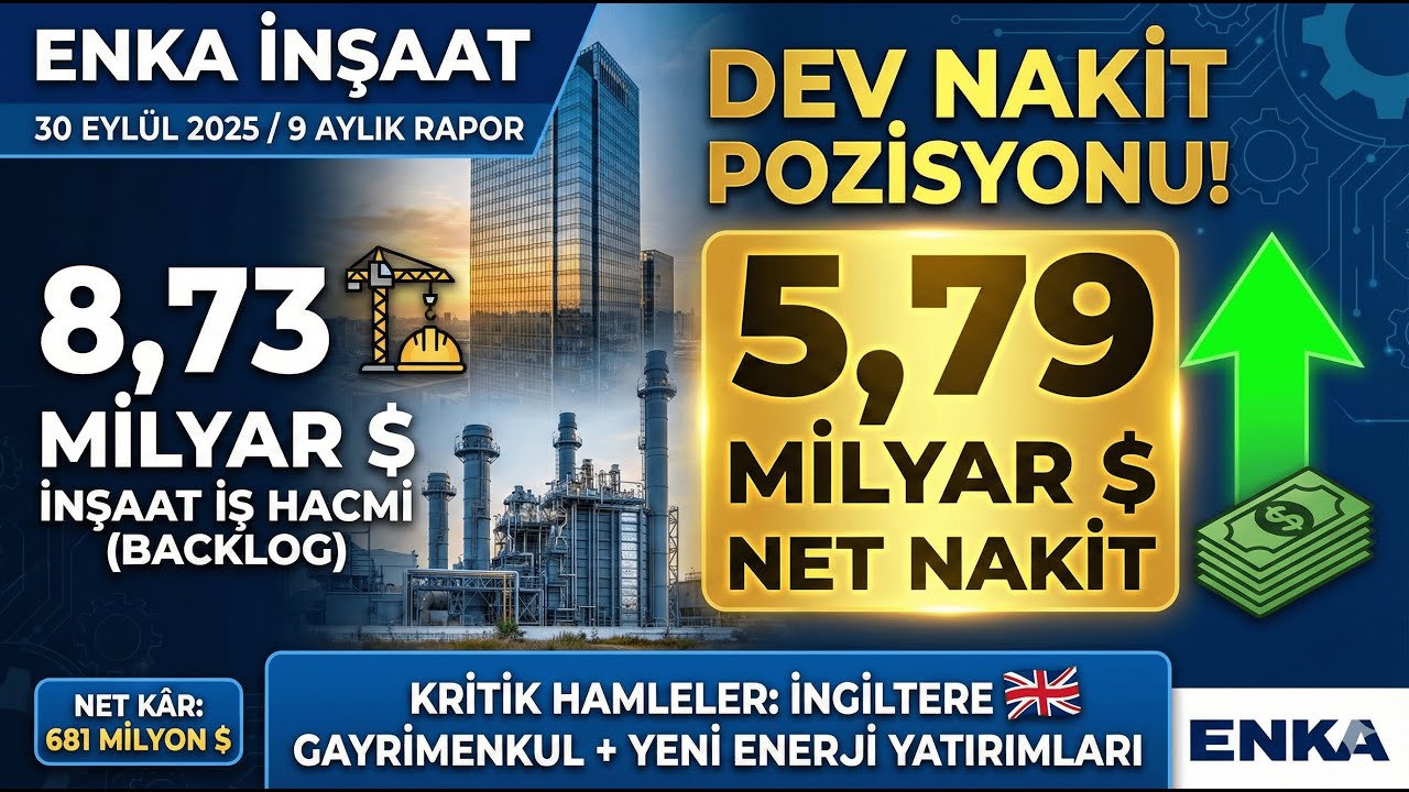 ENKA İNŞAAT (ENKAI) 3Ç2025 ANALİZİ: 5.8 Milyar Dolar Net Nakit ve Dev Yatırımlar!
