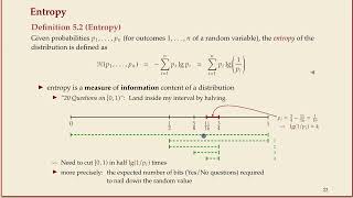 COMP526 (Fall 2023) 5-4 §5.4 Entropy