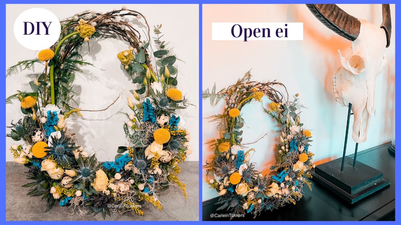 Open Ei XL 🥚🐣| Voorjaarsbloemstuk | Paasbloemstuk | Cursus Bloemschikken #215 | Carlein Tukkers