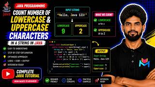 Count Lowercase & Uppercase Characters in Java | Master Java String | Complete String Tutorial