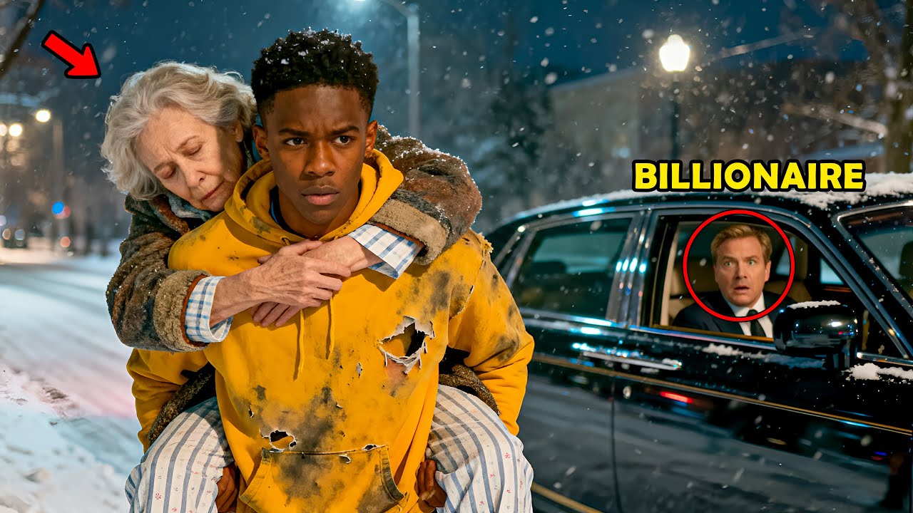 Billionaire Sees a Homeless Teen Carrying His Mother Down the Street, He Rushes Over and…
