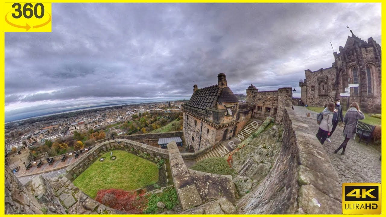 Edinburgh ,  قلعة إدنبرة Scotland 360° view, 4k VR180