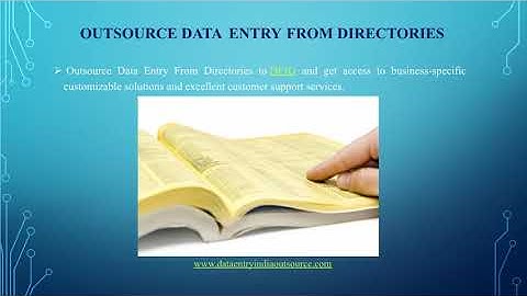 Data Entry From Directories - Data Entry India Outsource