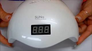 Sun5 UV/Led( 36 watt )Lamp Review---State of the Art---Low Heat Mode---*  Cures uv gel in 30 Sec * - YouTube