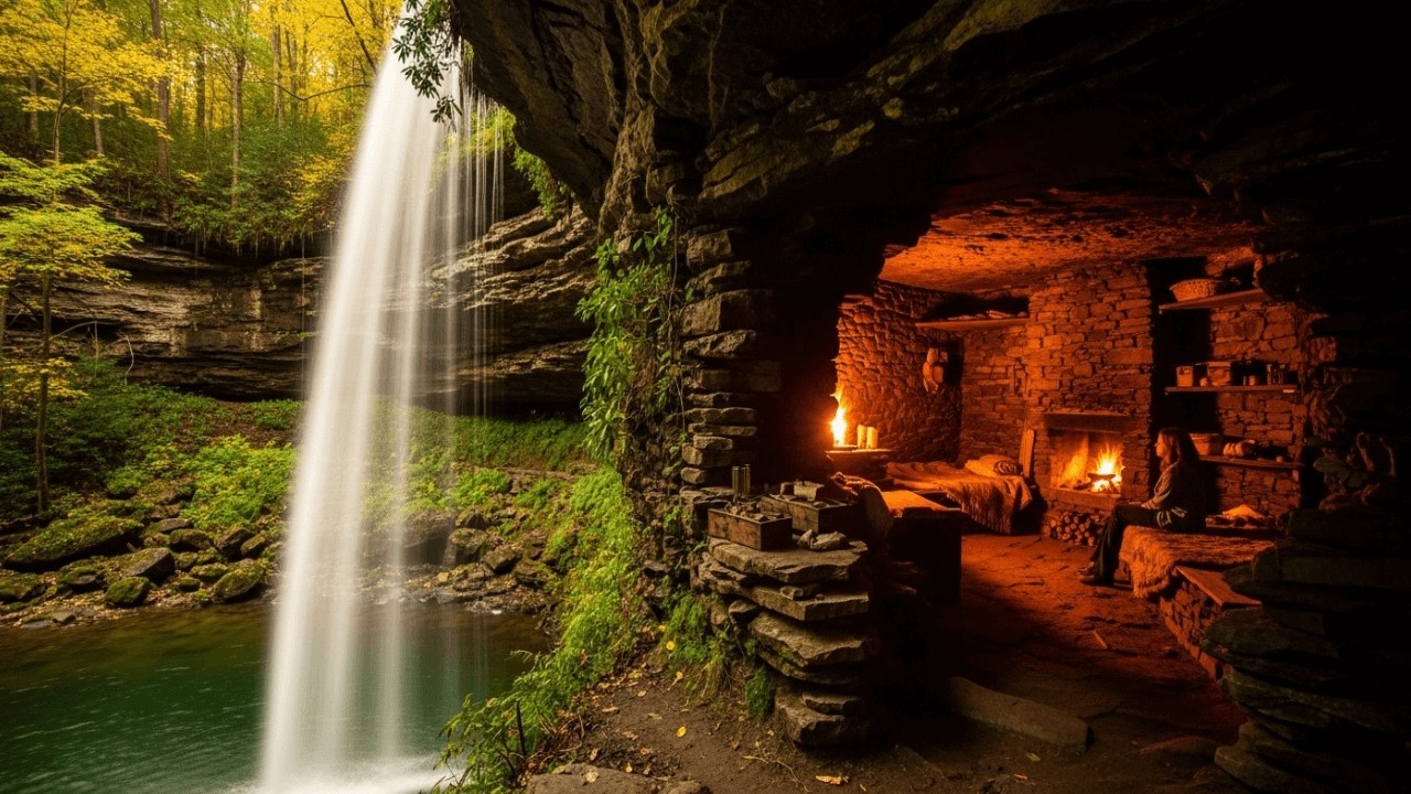 Widowed at 21, She Built a Hidden Room Behind a Waterfall — The Town Never Found Her