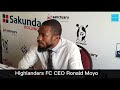 Highlanders FC's CEO Ronald Moyo speaks on Brito and Zimbabwe Warriors coaching job.