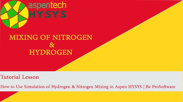 Tutorial Lesson| How to Use Simulation of Hydrogen & Nitrogen Mixing in Aspen HYSYS | Be ProSoftware