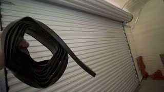 Janus rolling door top draft stop install size up and results DIY