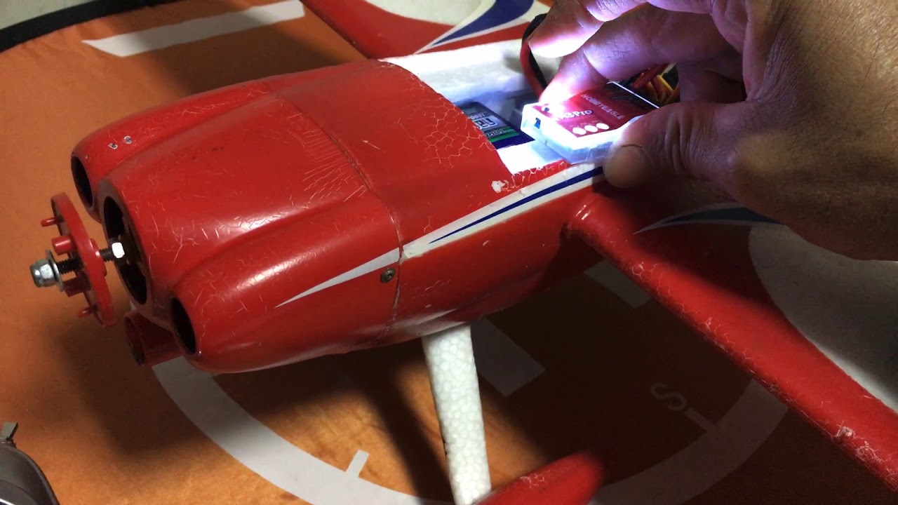 ラジコン飛行機 HOBBYEAGLE A3 PROジャイロの設定 - YouTube