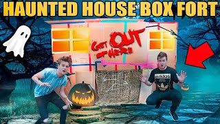 BOX FORT HAUNTED HOUSE!!  Scariest Haunted House 3:00 Am Box Fort!