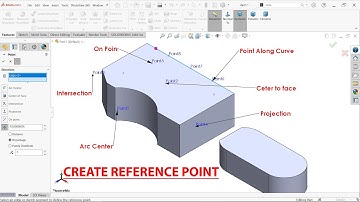 Create Reference Point Using Options in SolidWorks