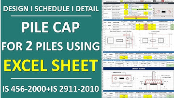 Design of Pile Cap for 2 Piles By Excel Sheet I Foundation Design I IS 456-2000 | Struct Soft Centre