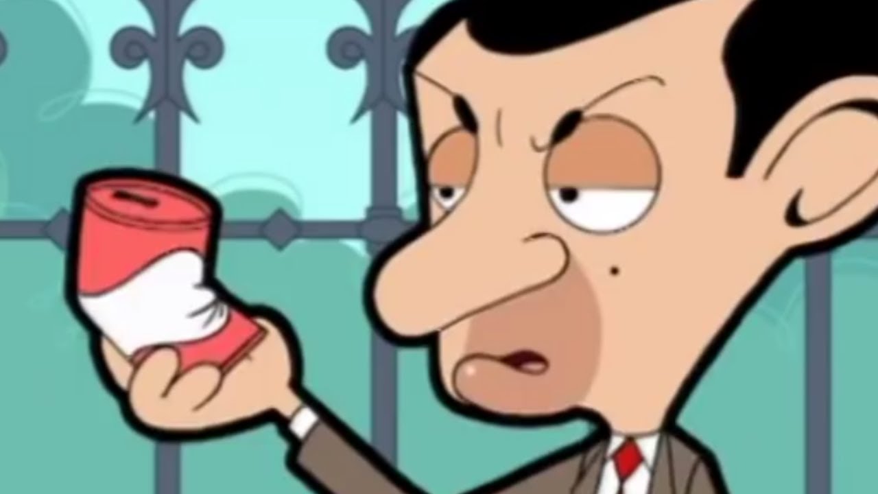 picking up trash mr bean official cartoon youtube