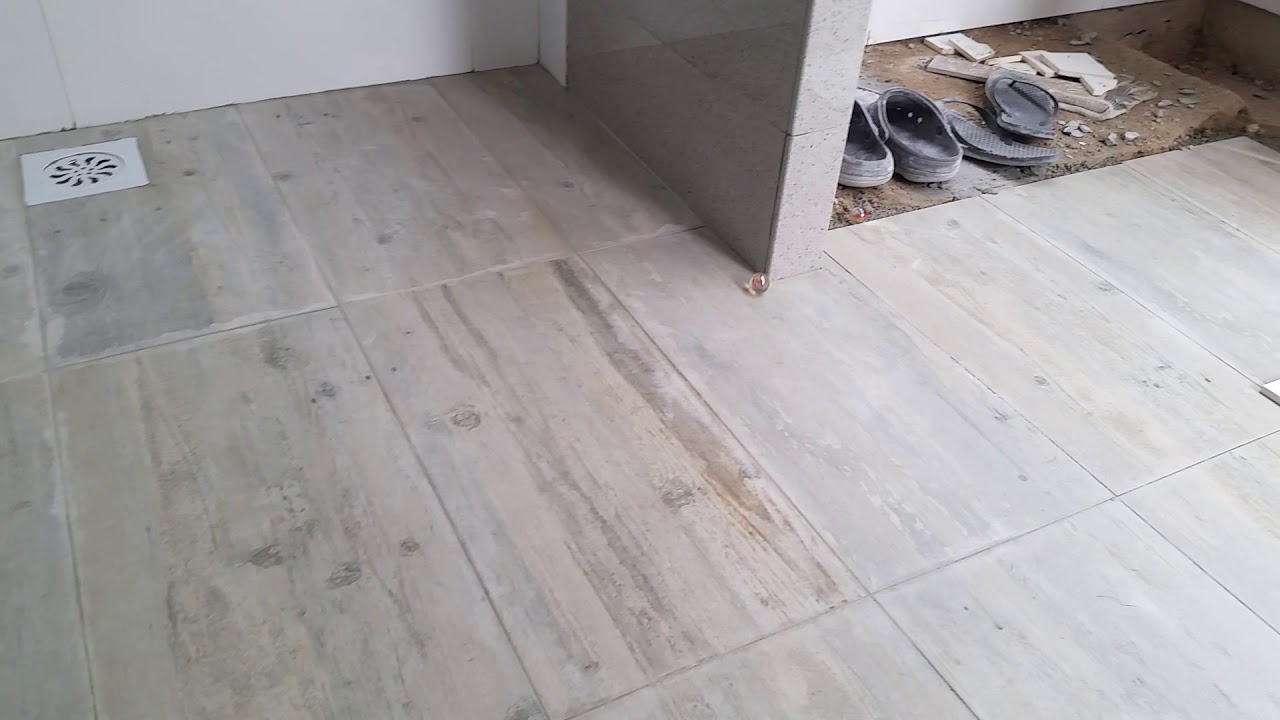 Checking Kitchen Floor Slope using Marble