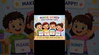 Learn Magic Words for Kids ✨😊Please, Sorry, Thank You & Excuse Me 💛 #kids #shorts