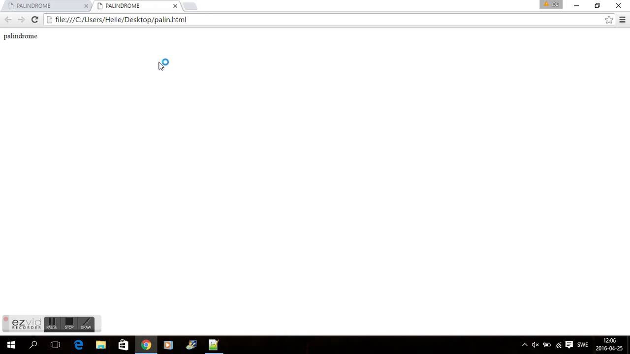 Javascript palindrome youtube