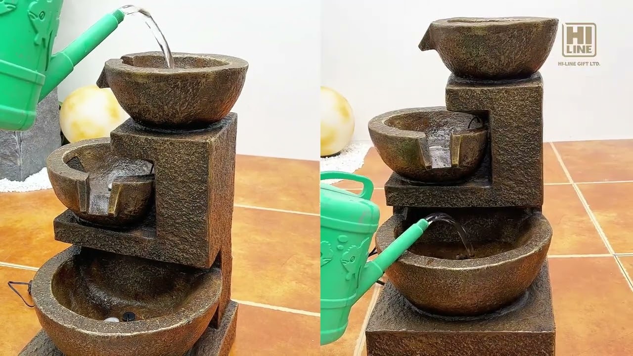 Cascading Bowl Fountain Assembly