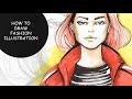 How to draw a FASHION ILLUSTRATION // Speed Drawing