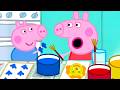 Peppa Pig 🐷 Parmak Boyası ve Resim 🎨✨ Çocuklar İçin Çizgi Filmler