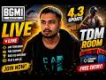 BGMI LIVE 4.3 UPDATE | FREE TDM ROOM | FREE UC GIVEAWAY  | 1v1 M416 vs SNIPER | BONUS PASS REWARDS