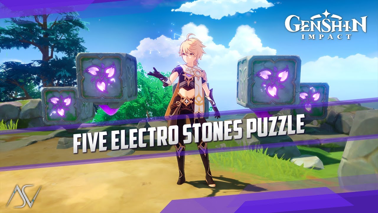 Genshin Impact - Five Electro Stones Puzzle Near Grand Narukami Shrine!