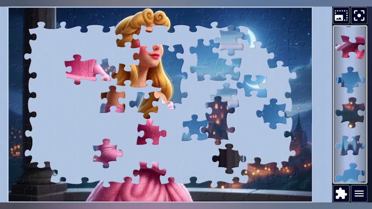 Princess Aurora's Moonlit Reverie👑🎀🩷🏰✨️🪄//jigsaw puzzles🧩//jigsaw puzzles journey🧩//puzzlesArt🧩🧩//