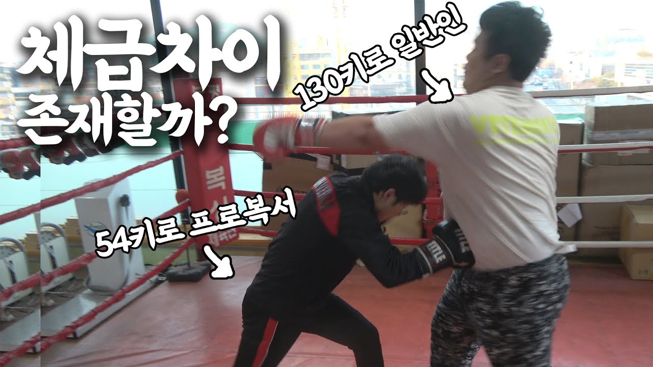 [54kg] 프로복서 VS [130kg] 일반인 !! 과연 체급차이는 존재할까...?