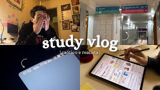 4 horas estudando - um dia antes da prova😭 Study vlog realista!