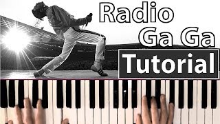 Como tocar "Radio Ga-Ga"(Queen) - Piano tutorial, partitura y Mp3