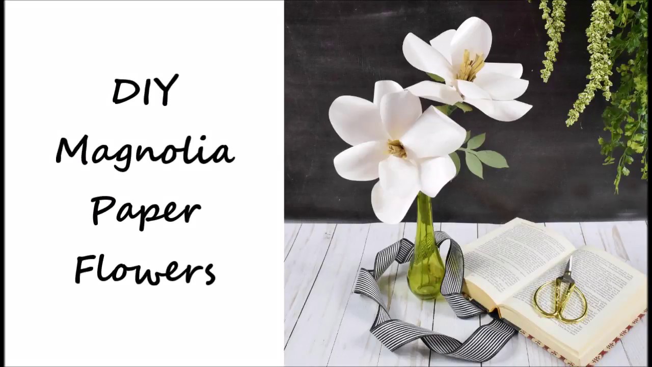 Magnolia Paper Flower Template - FancyBloom