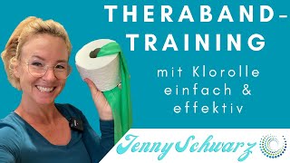 Training mit Theraband und Klorolle - #theraband #trainingzuhause #haltung #rücken #arme #brust screenshot 4