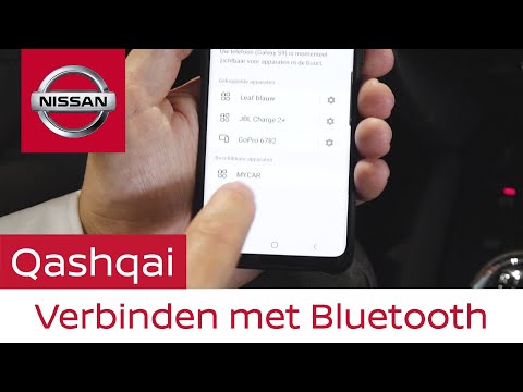 Hoe kan ik mijn mobiele telefoon via bluetooth verbinden met de Nissan Qashqai?