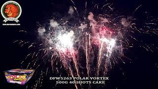 DFW5263 Polar Vortex 40 Shots Fan Cake/500G/DOREMIFIREWORKS/DOREMIPYROTECHNICS/CHINAFIREWORKS/PARTY