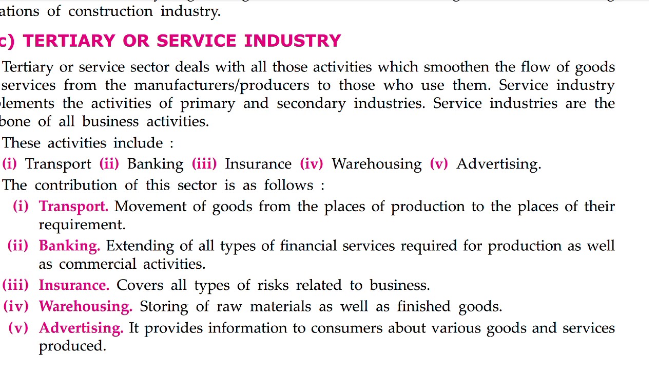 +1 Business Studies, Tertiary or service sector - YouTube