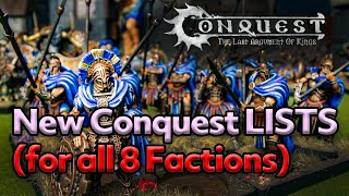 New Conquest ARMY BUILDER update - looking at lists for all 8 factions