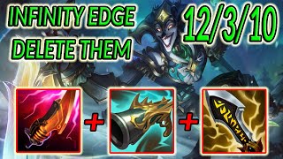 FULL GAMEPLAY AD SHACO JUNGLE S14 - INFINITY EDGE IS OP