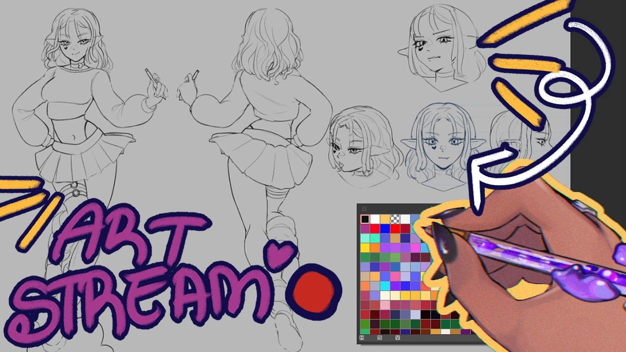 Creating My Sona Character Sheet | 🔴LIVE