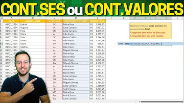 Teste de Excel Resolvido na Prática | Função Cont.SES para Entrevista de Emprego e Dia a dia