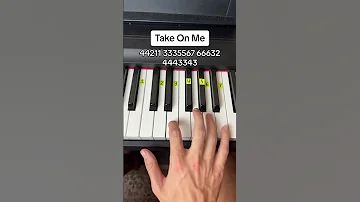 Take On Me Easy Piano Tutorial 