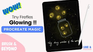Glowing Fireflies Procreate Art screenshot 2