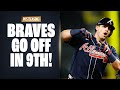 Braves GO OFF for 4 runs in 9th, breaking 1-1 tie! Austin Riley and Ozzie Albies with huge HRs!