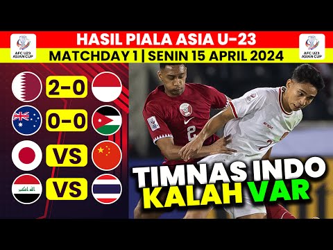 Hasil Piala Asia U23 2024 Tadi Malam : Indonesia vs Qatar - Klasemen Piala Asia U23 2024 Terbaru