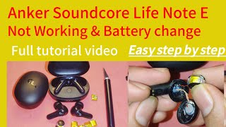 ANKER SOUNDCORE LIFE NOTE E NOT WORKING HOW TO FIX NOT CHARGING AND BATTERY CHANGE