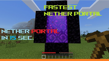 Fastest way to make nether portal. (Without Diamond pickaxe)