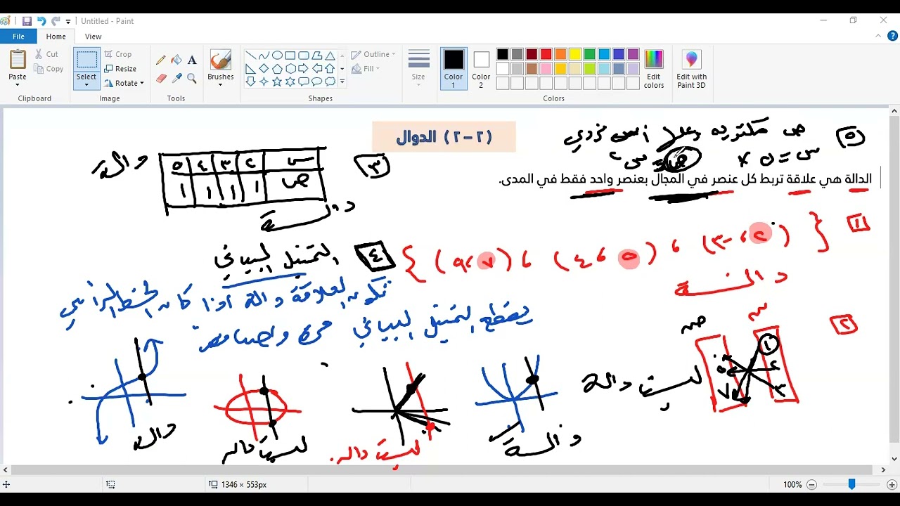 مراجعه الباب الثاني الجزء الاول رياضيات ثالث متوسط
