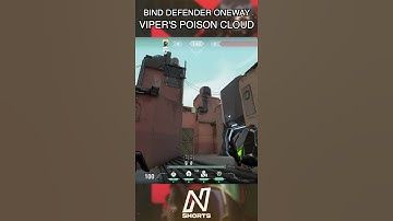 Viper Poison Cloud | Insane Oneway on Bind | Valorant #Shorts
